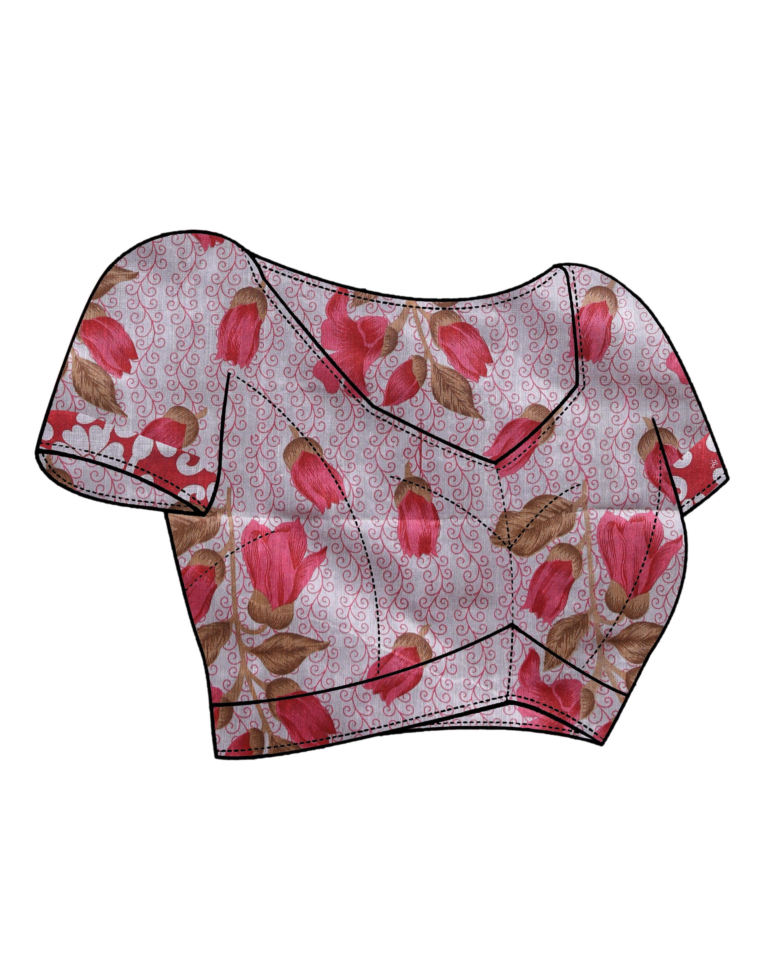 ROSEATE CHARM (HANDLOOM POLYESTER SAREE)