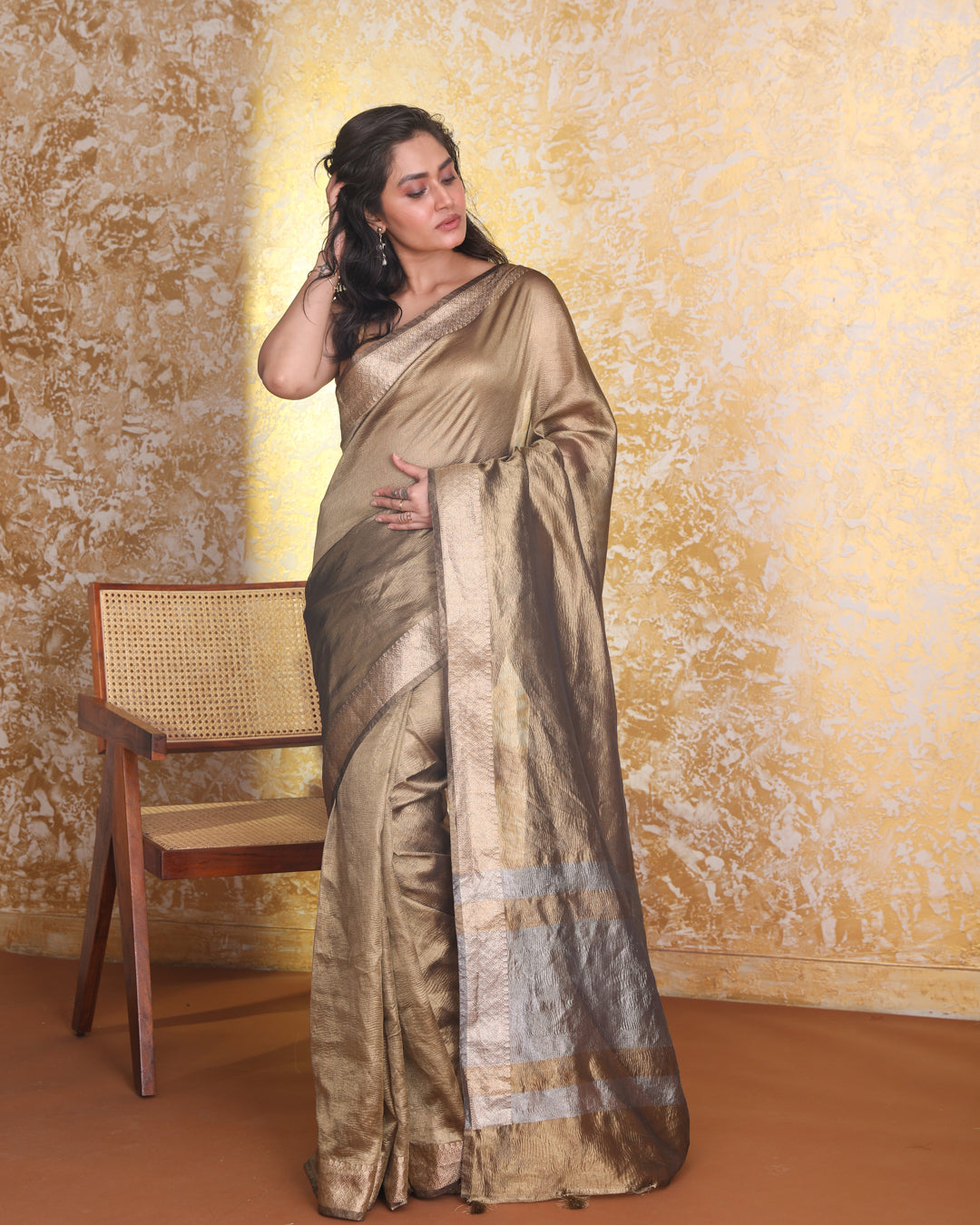 MIDNIGHT GLAMOUR (BANARASI ART SILK SAREE)