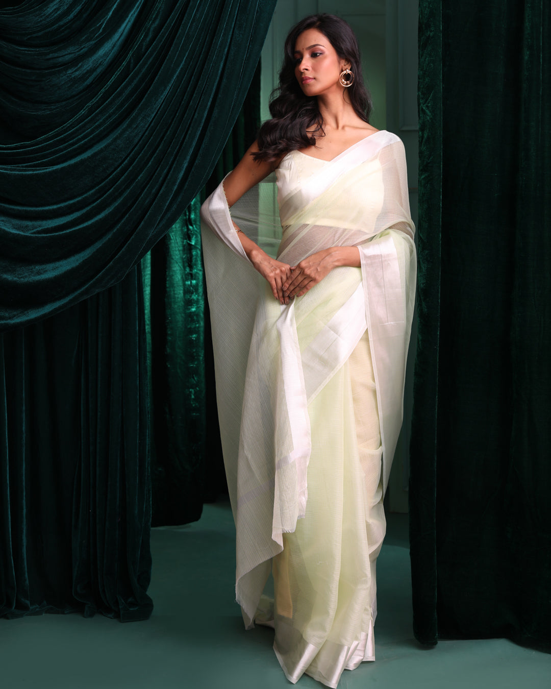 VERDANT GRACE (BANARASI POLYCOTTON SAREE)