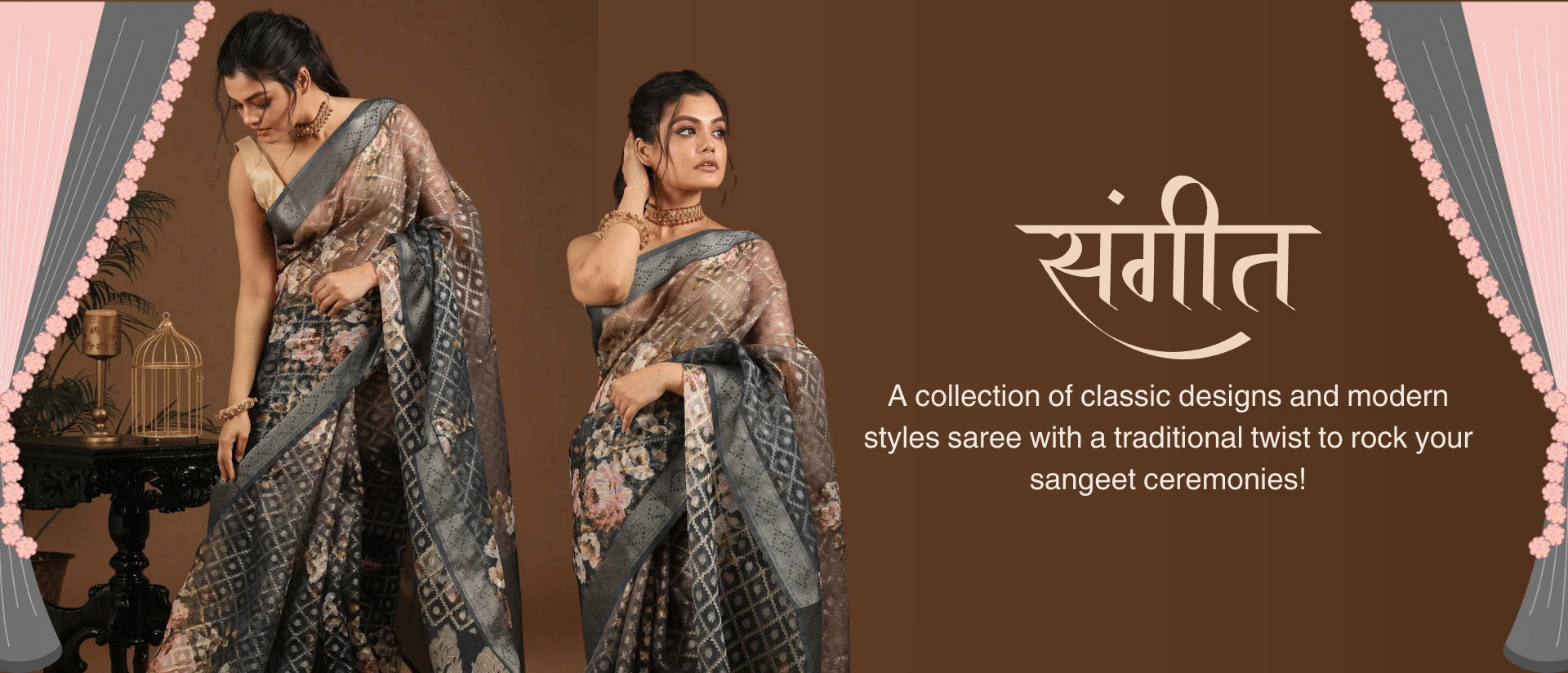 Indethnic's Stunning Sarees to Rock Sangeet Night!