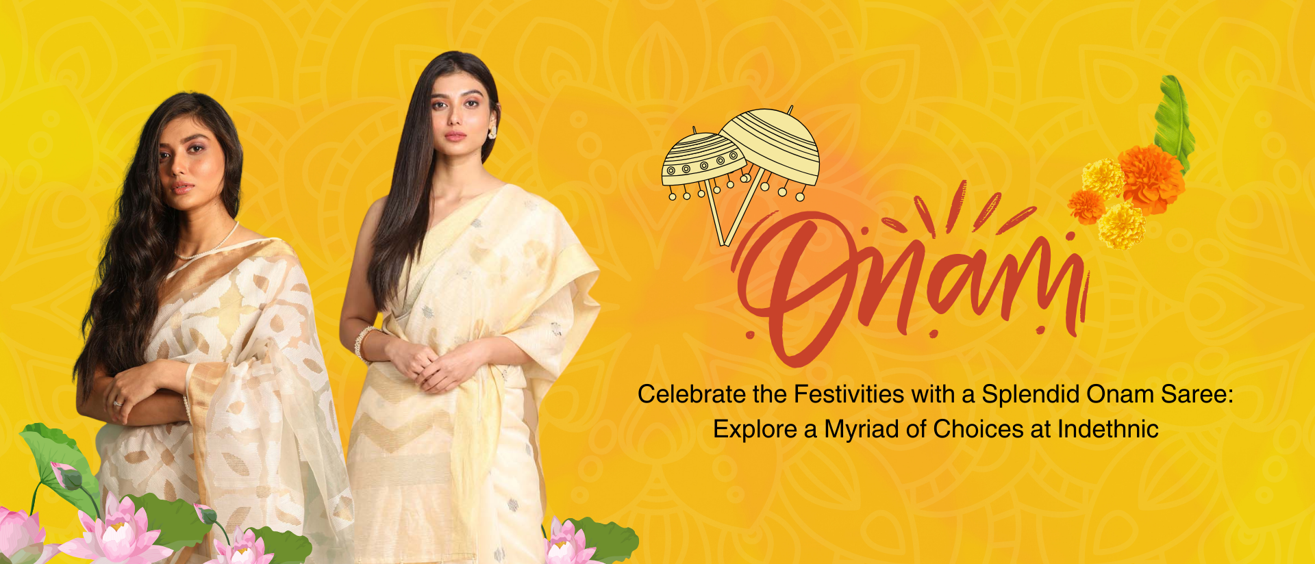 Celebrate the Festivities with a Splendid Onam Saree: Explore a Myriad of Choices at Indethnic