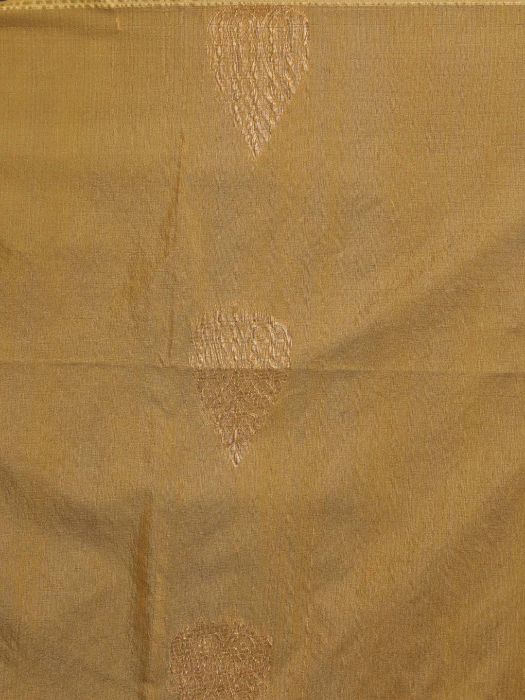 Beige Pochampally Kora Silk by Cotton Saree