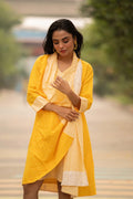 Sun Dot — Cotton Stripe Dress with Dot Shrug and Attached Stole