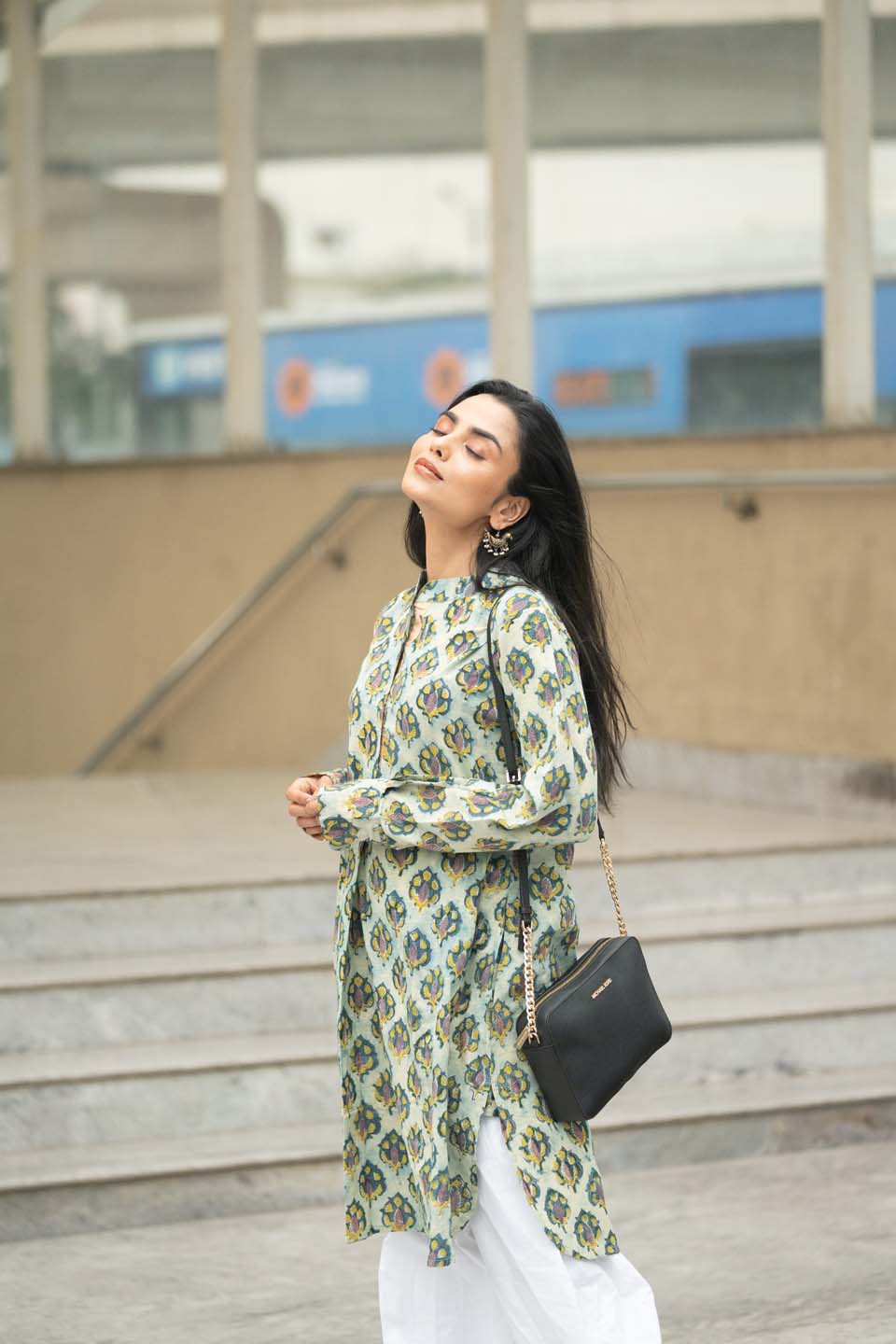 Sage Buta — Bagru Hand Block Print Cotton Kurta