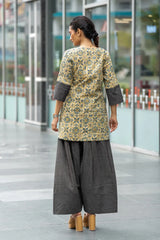 Sandstone Jaal — Jaal Block Print Cotton Tunic & Palazzo Set