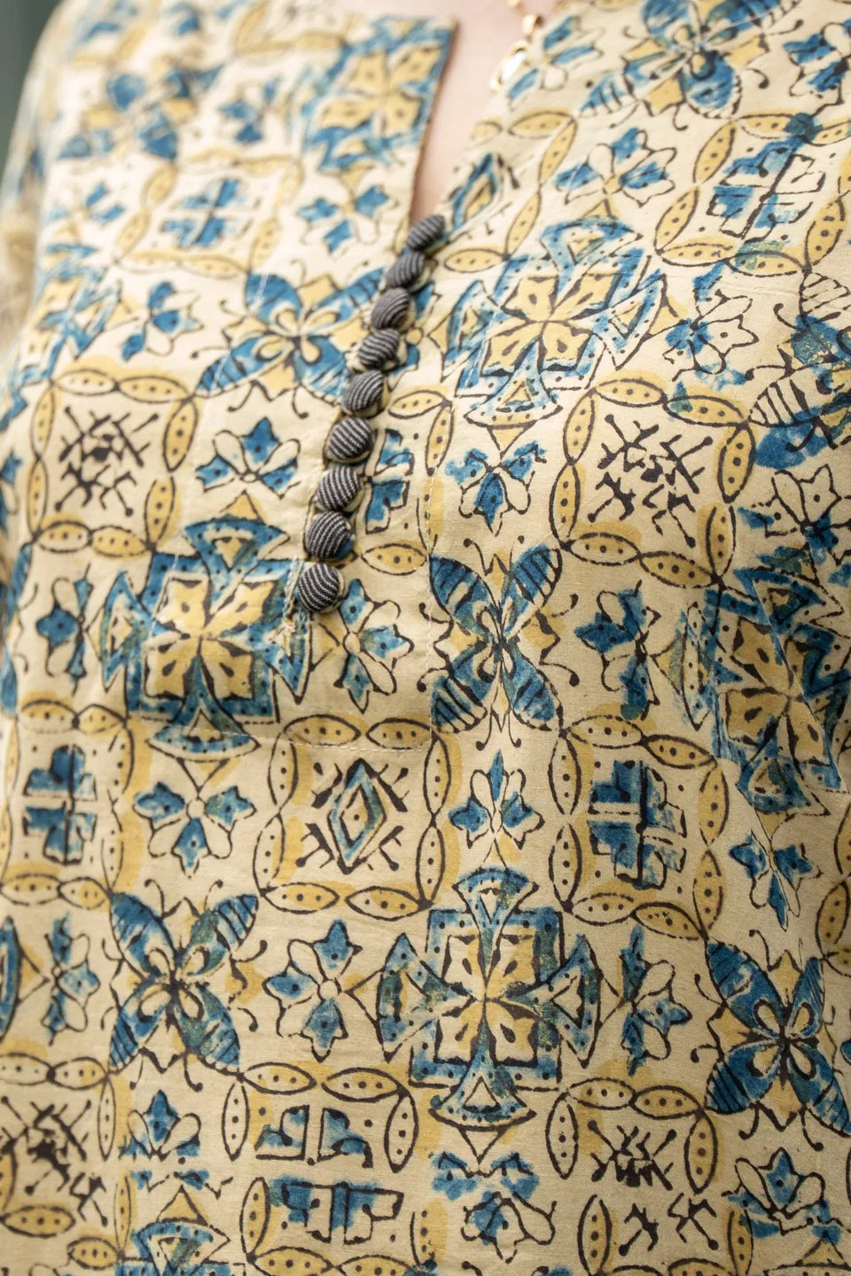 Sandstone Jaal — Jaal Block Print Cotton Tunic & Palazzo Set