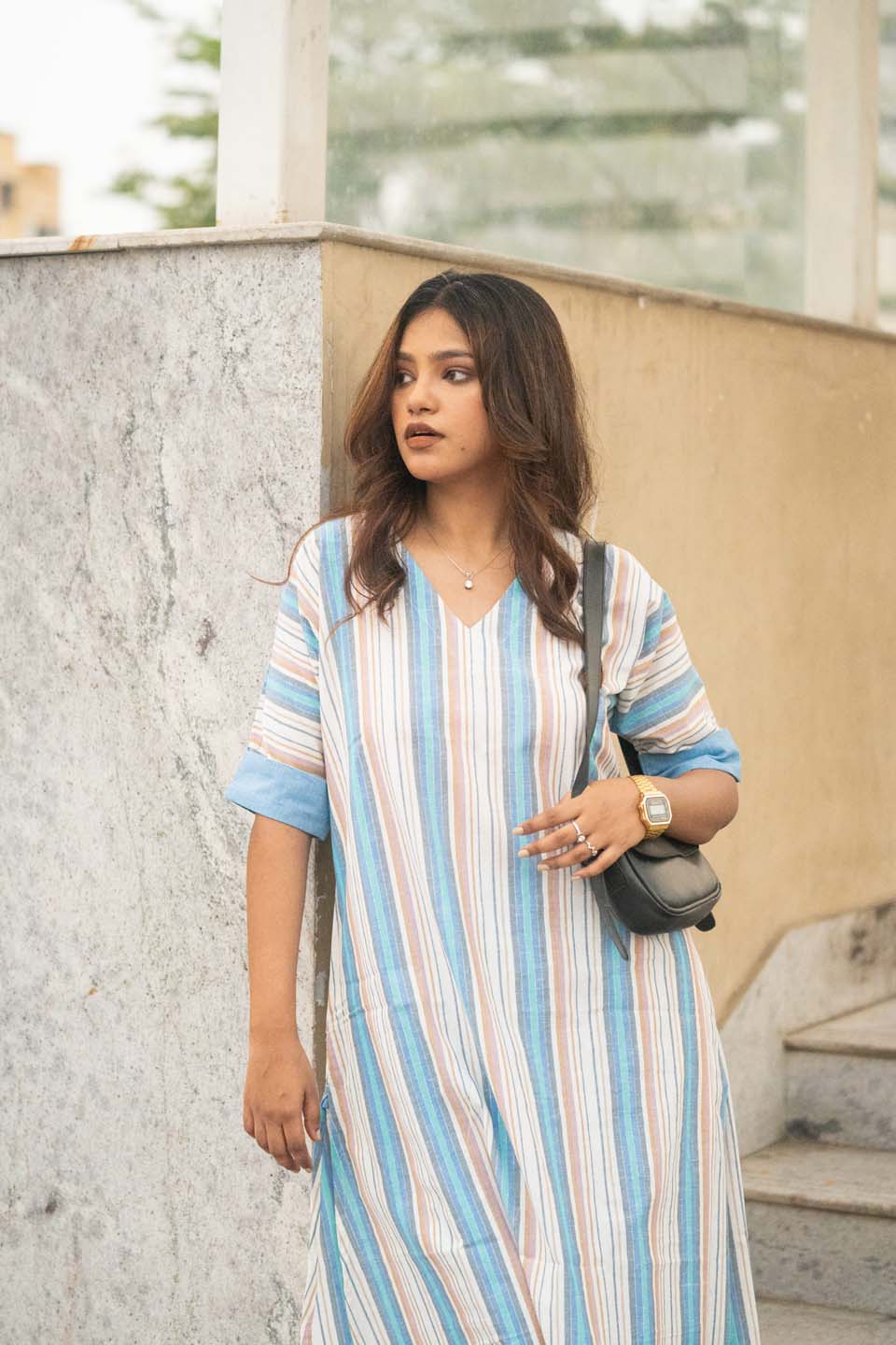 Blue Yarn — Handloom Stripe Cotton Coord Set
