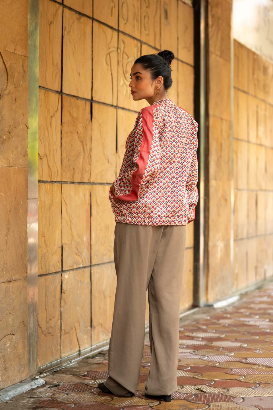 Crimson Arc - Bomber Jacket