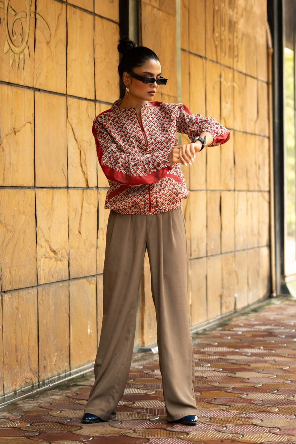 Crimson Arc - Bomber Jacket