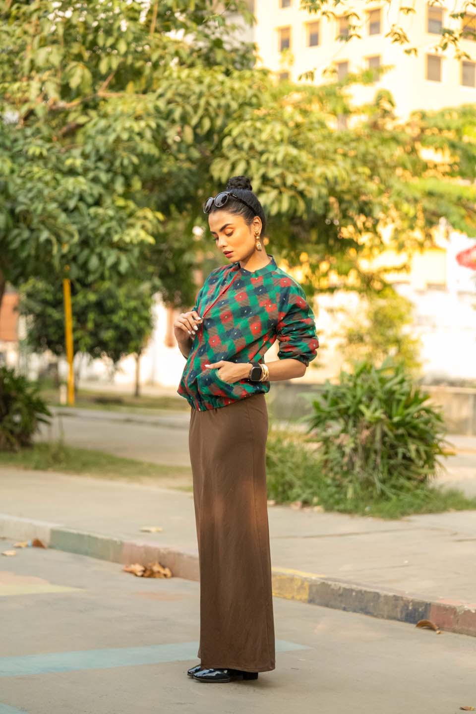 Verdant Grid - Bomber Jacket