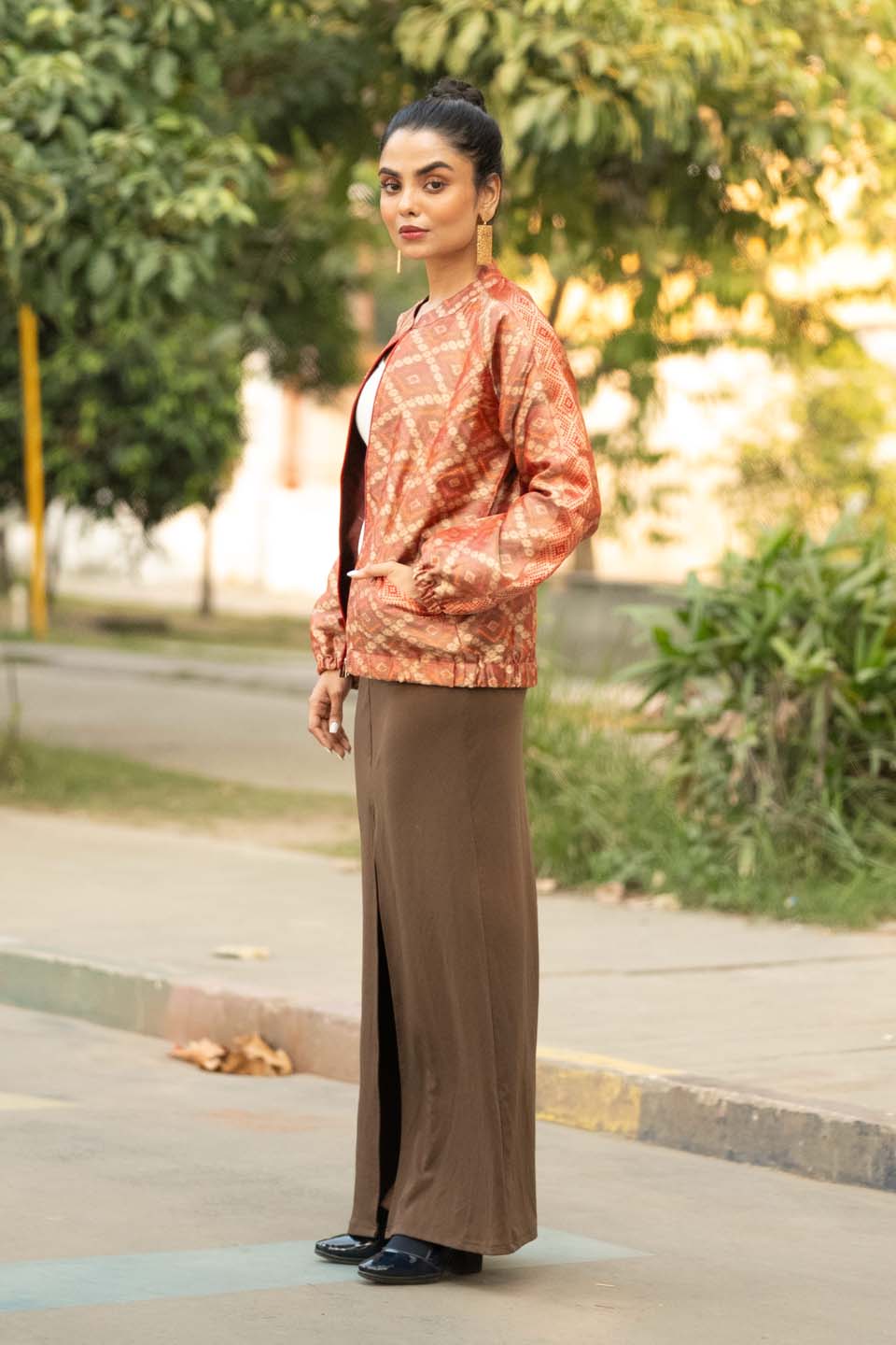 Coral Ember - Bomber Jacket