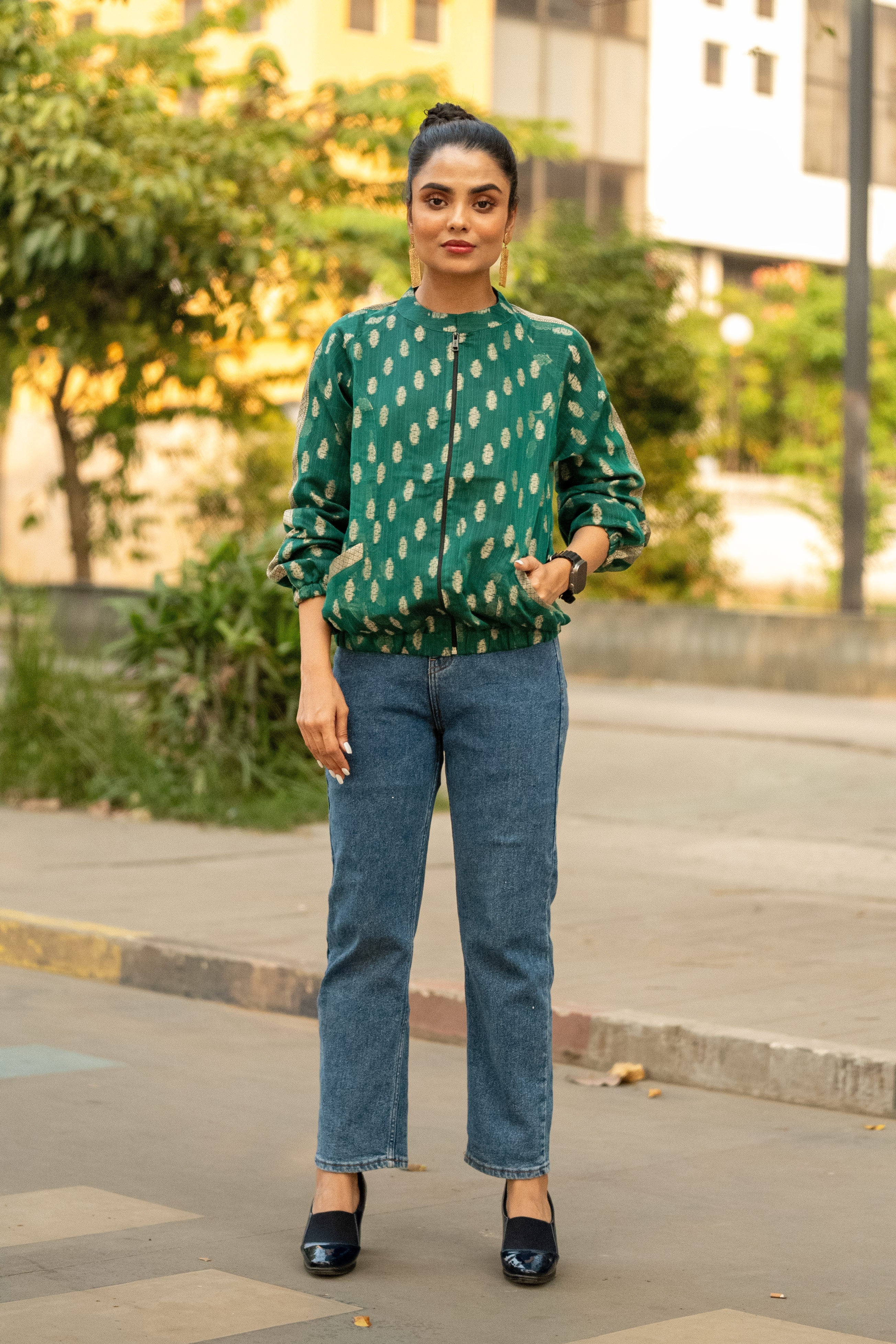 Emerald Dots - Bomber Jacket