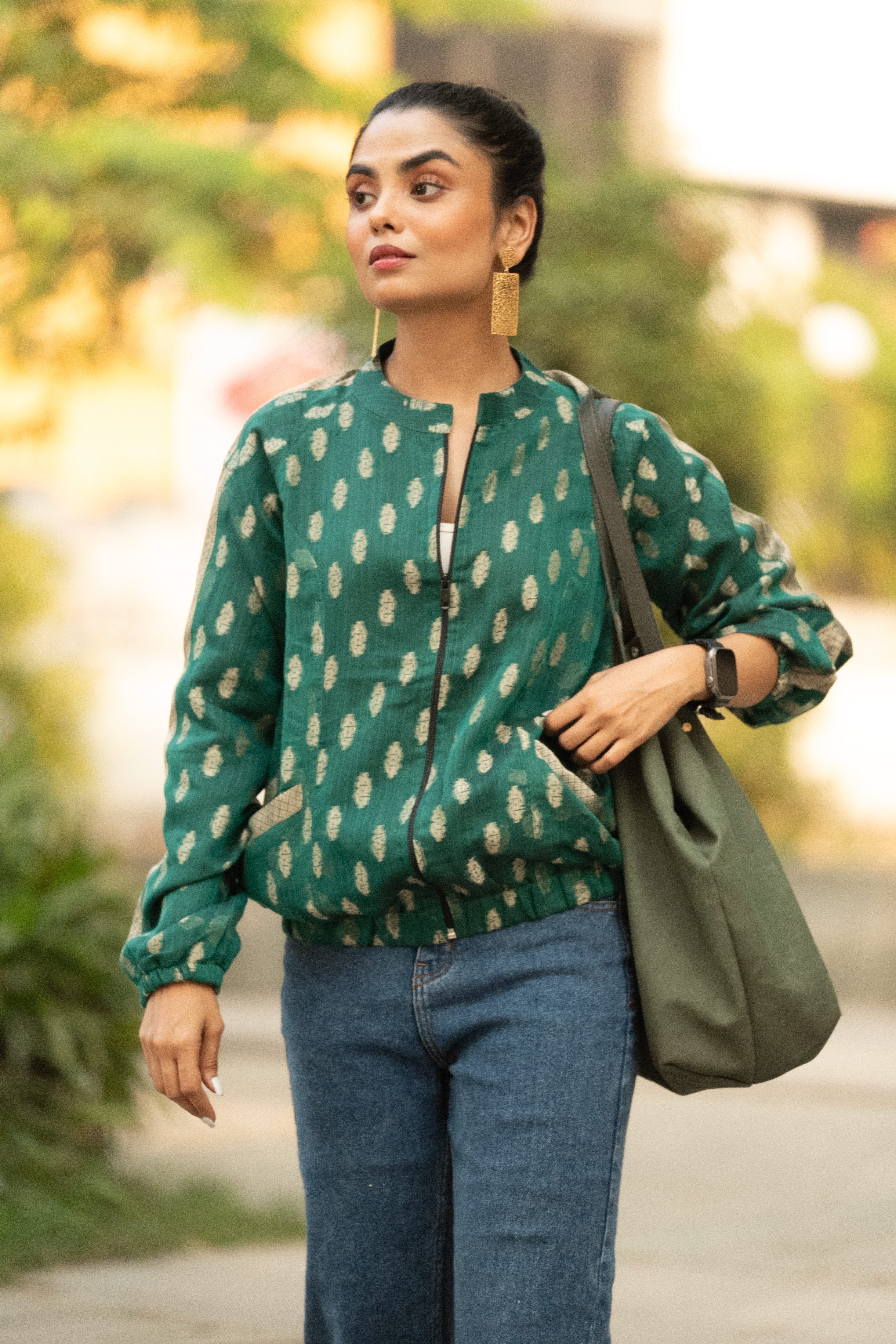 Emerald Dots - Bomber Jacket