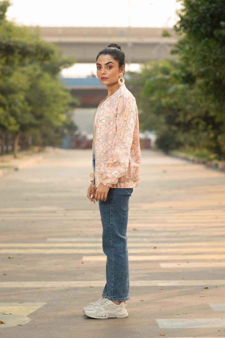 Peach Mosaic - Bomber Jacket