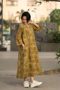 Amber Grove — Ajrakh Block Print Cotton Maxi Kaftan Dress