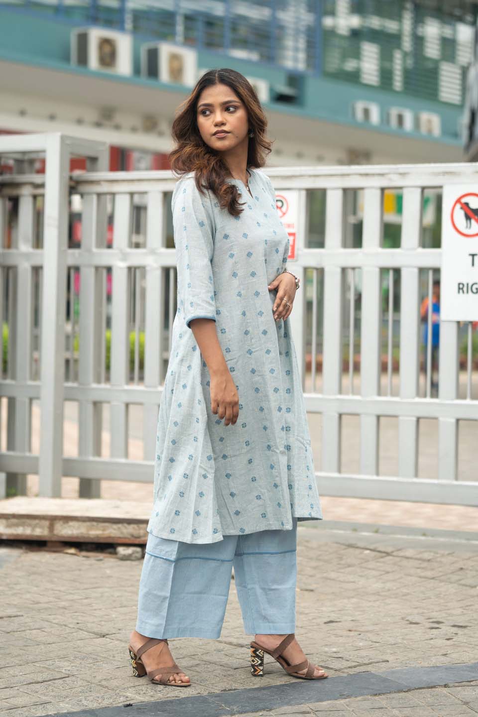 Mist Buti — Handloom Cotton Buti Coord Set