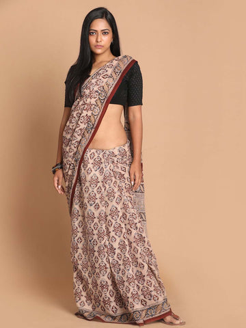 MOTIF MAGIC (KALAMKARI 100% PURE COTTON SAREE)