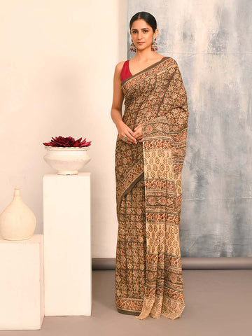 GARDEN GRACE (KALAMKARI 100% PURE COTTON SAREE)