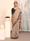 PRINTED FLORAL SYMPHONY (KALAMKARI 100% PURE COTTON SAREE)