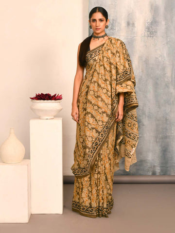 JAITUN PANKHURI (KALAMKARI 100% PURE COTTON SAREE)