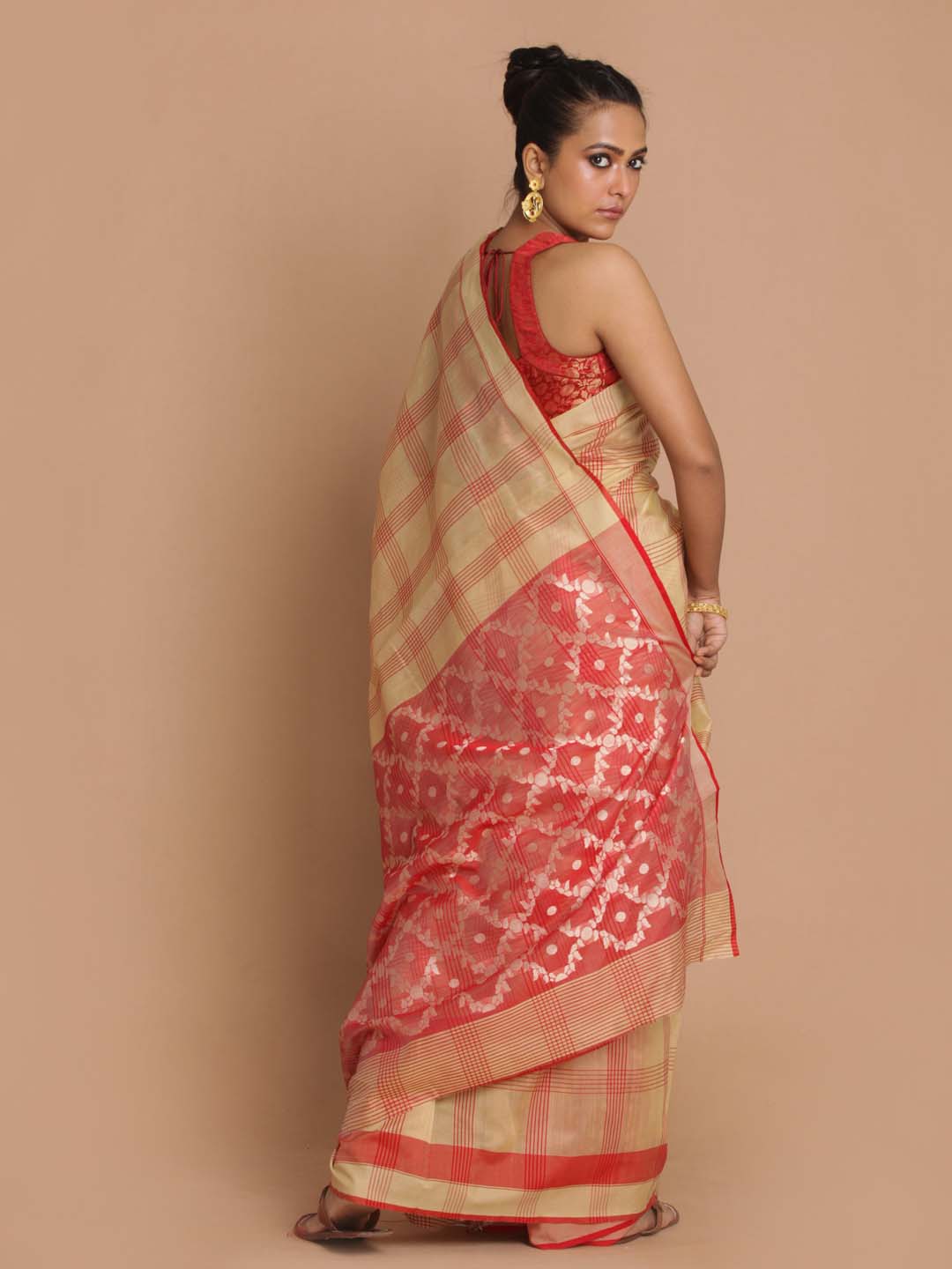 Indethnic Chanderi Handloom Silk Cotton Saree - View 2