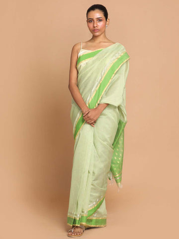 SWARNABHARANA HARITA (CHANDERI SILK COTTON SAREE)