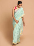 Indethnic Chanderi Handloom Silk Cotton Saree - View 1