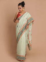 CRISSCROSSED WILLOW (CHANDERI SILK COTTON SAREE)