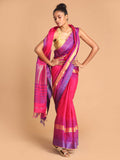 Indethnic Maheshwari Handloom Silk Cotton Saree - View 1