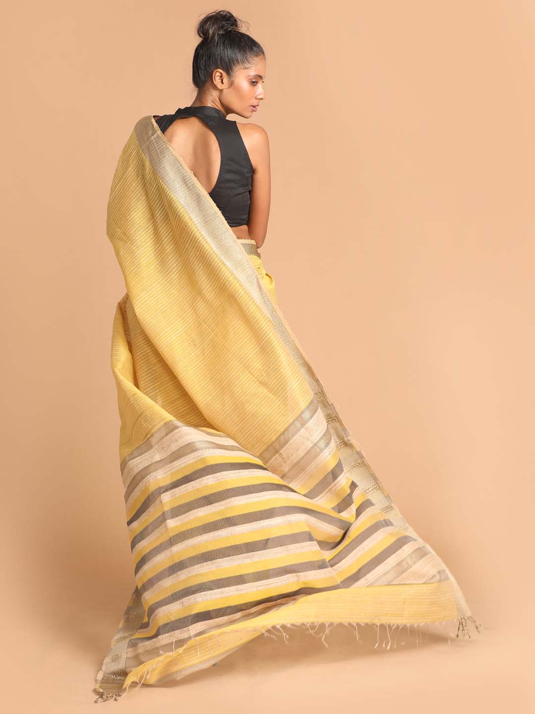 Indethnic Maheshwari Handloom Silk Cotton Saree - View 3