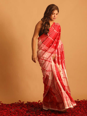 IVORY GRACE (HANDLOOM 100% PURE COTTON SAREE)