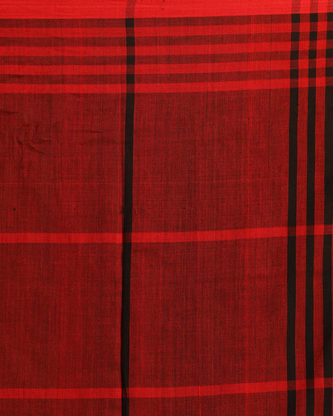 Indethnic Red Pure Cotton Woven Design Design Sarees - Saree Detail View