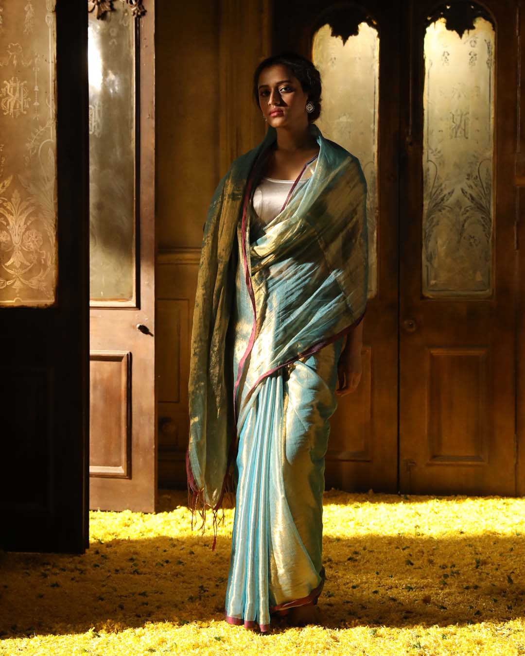 OCEAN BREEZE (HANDLOOM 100% PURE COTTON SAREE)