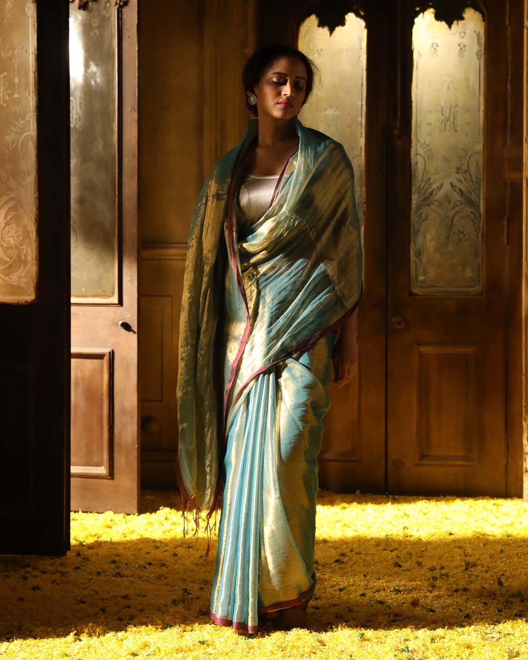 OCEAN BREEZE (HANDLOOM 100% PURE COTTON SAREE)