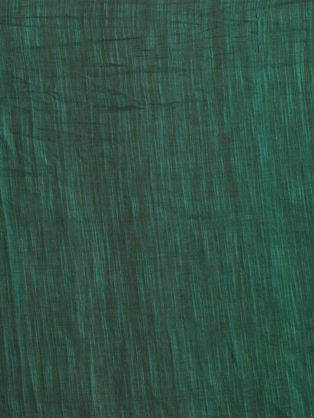 Indethnic Green Pure Cotton Woven Design Design Sarees - Saree Detail View