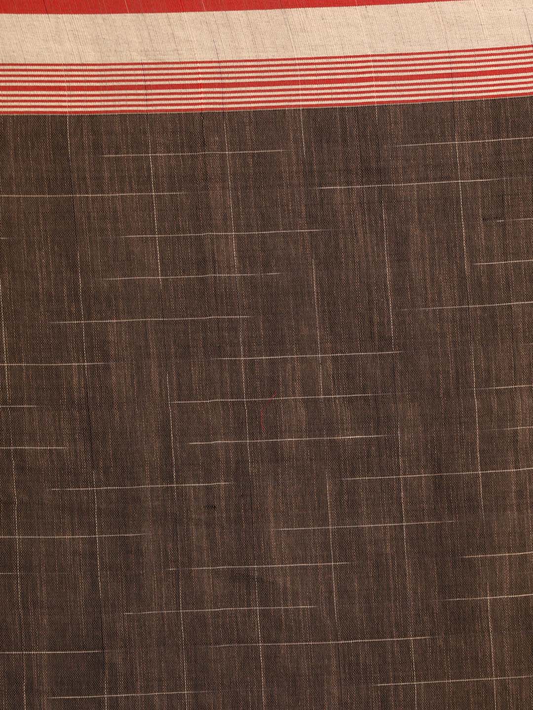 Indethnic Grey Pure Cotton Woven Design Design Sarees - Saree Detail View