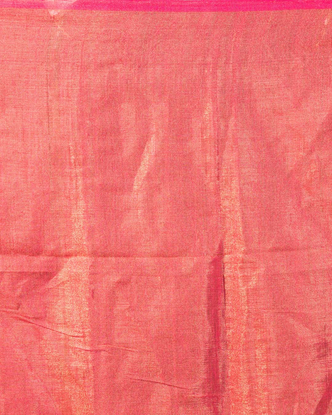 Indethnic Magenta Pure Cotton Solid Design Sarees - Saree Detail View