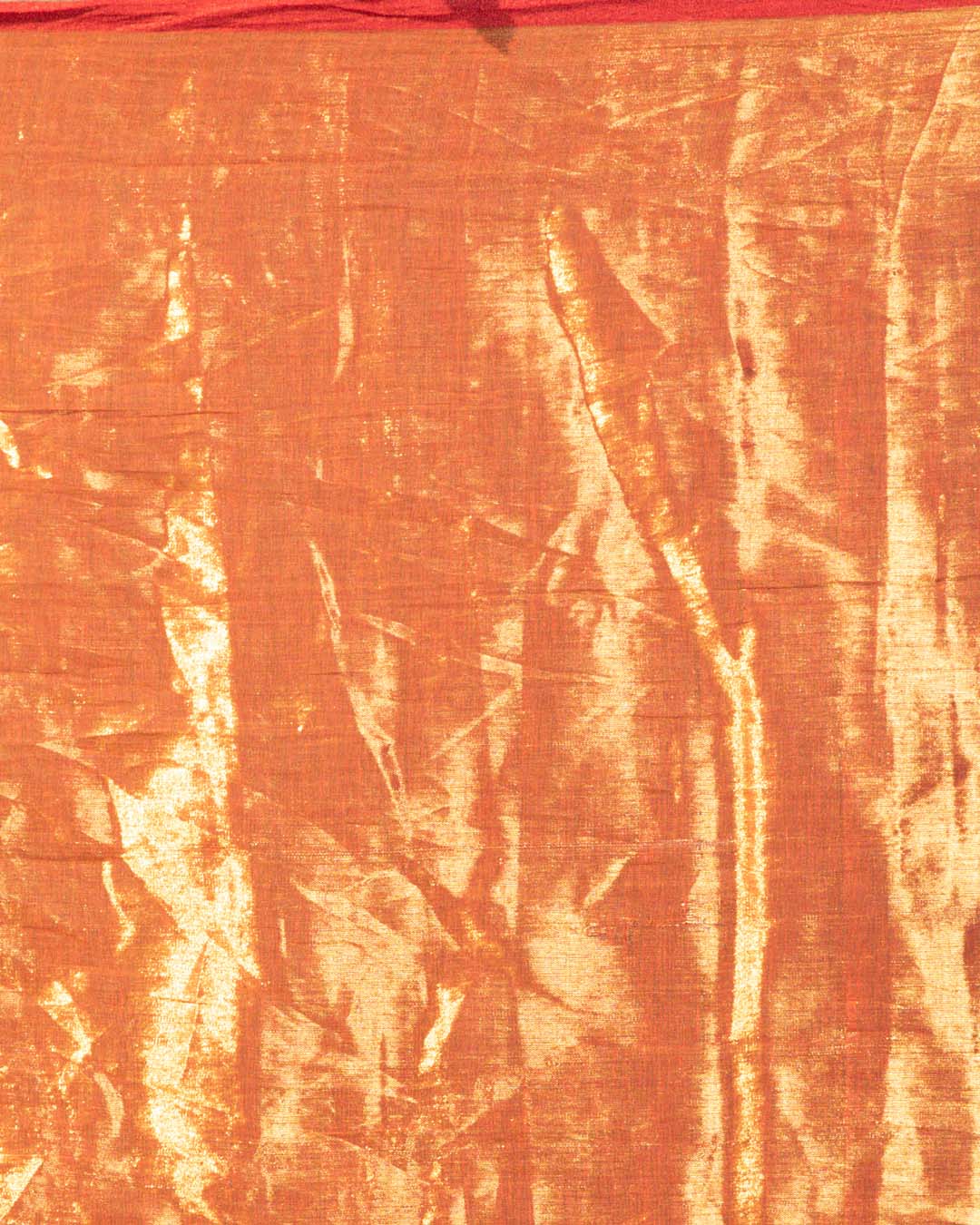 Rust Pure Cotton Solid  Design Sarees