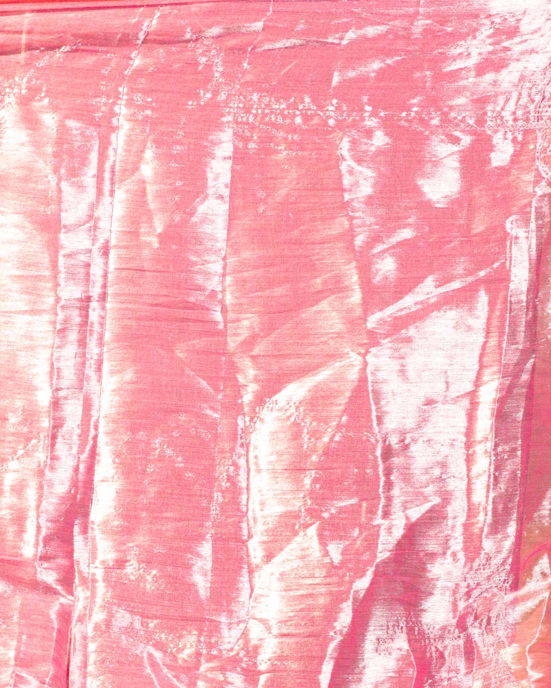 Pink Pure Cotton Solid  Design Sarees