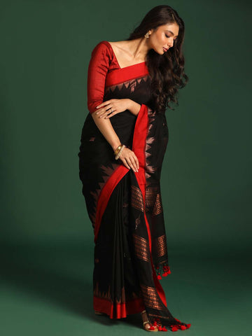 NOIR HERITAGE (HANDLOOM 100% PURE COTTON SAREE)