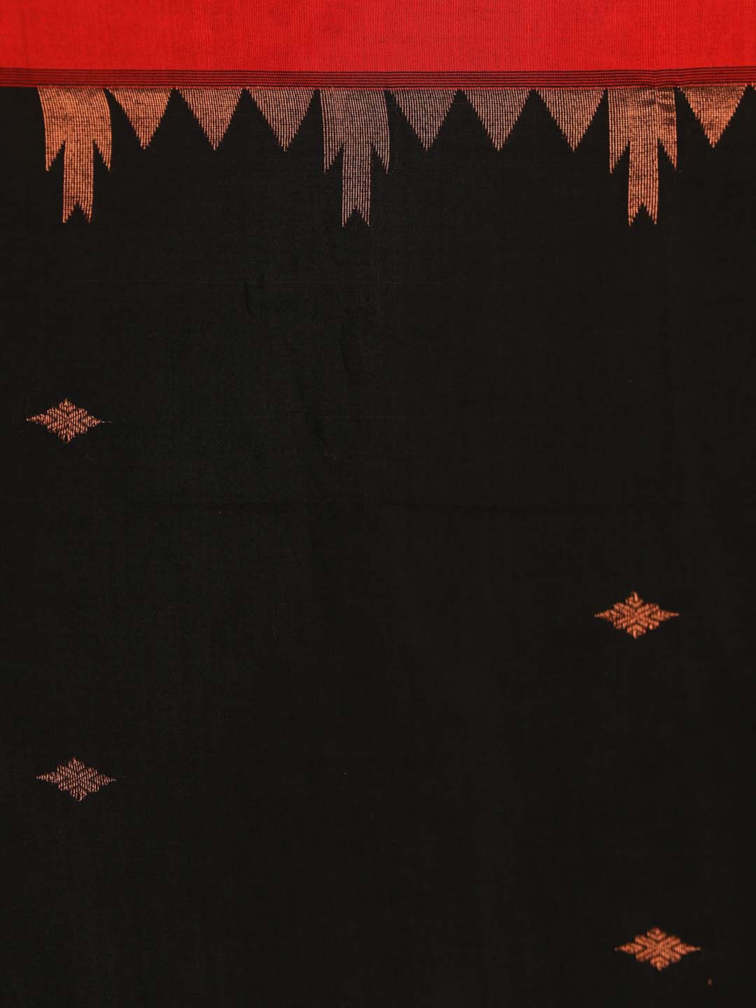 Indethnic Black Pure Cotton Ethnic Motifs Design Jamdani - Saree Detail View