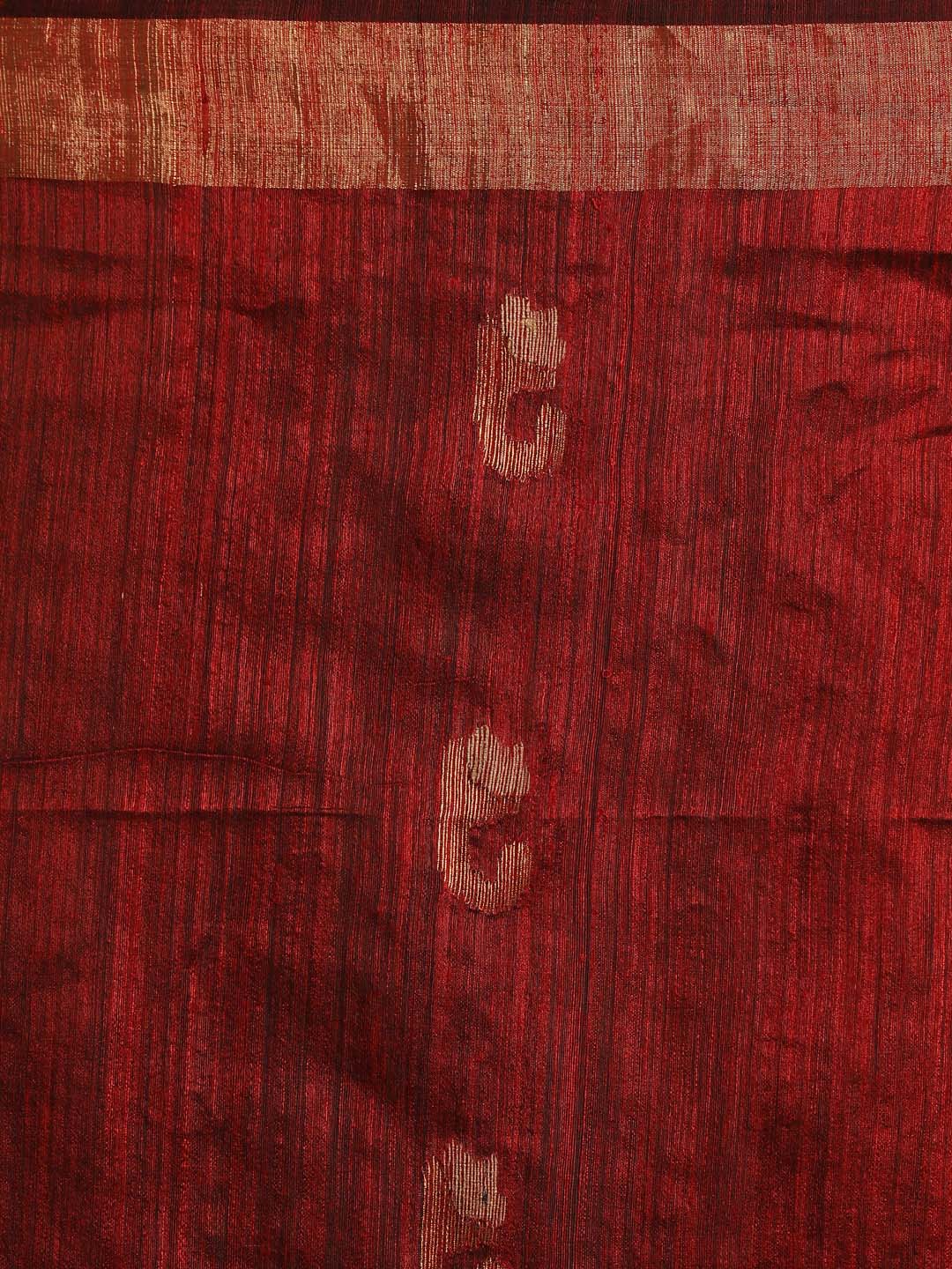 Indethnic Red Pure Silk Ethnic Motifs Design Jamdani - Saree Detail View