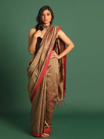 SANDSTONE GRACE (JAMDANI 100% PURE SILK SAREE)