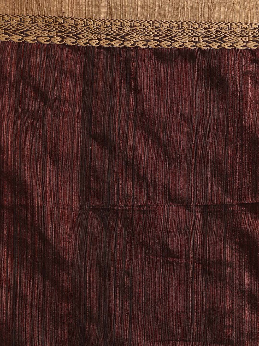 Indethnic Brown Pure Silk Ethnic Motifs Design Jamdani - Saree Detail View