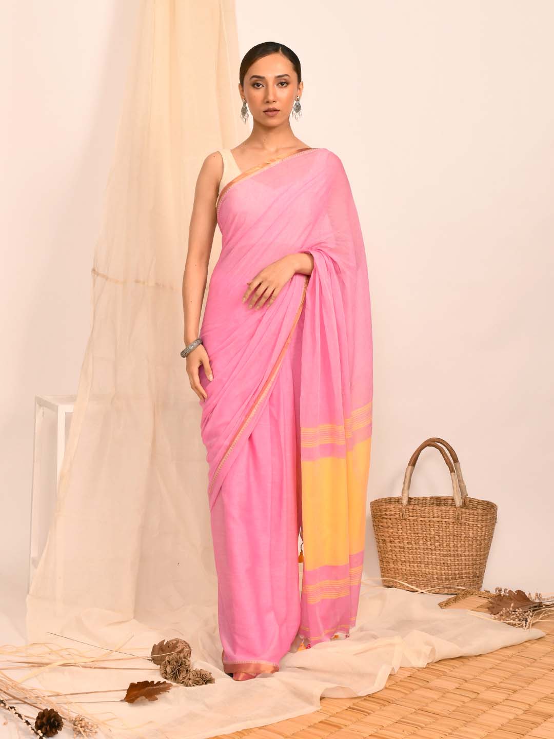 Color Blocked Design Sarees