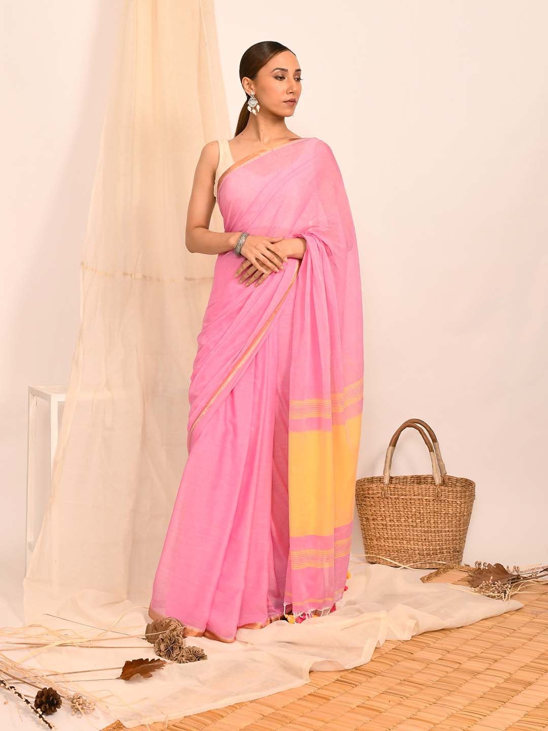 Color Blocked Design Sarees