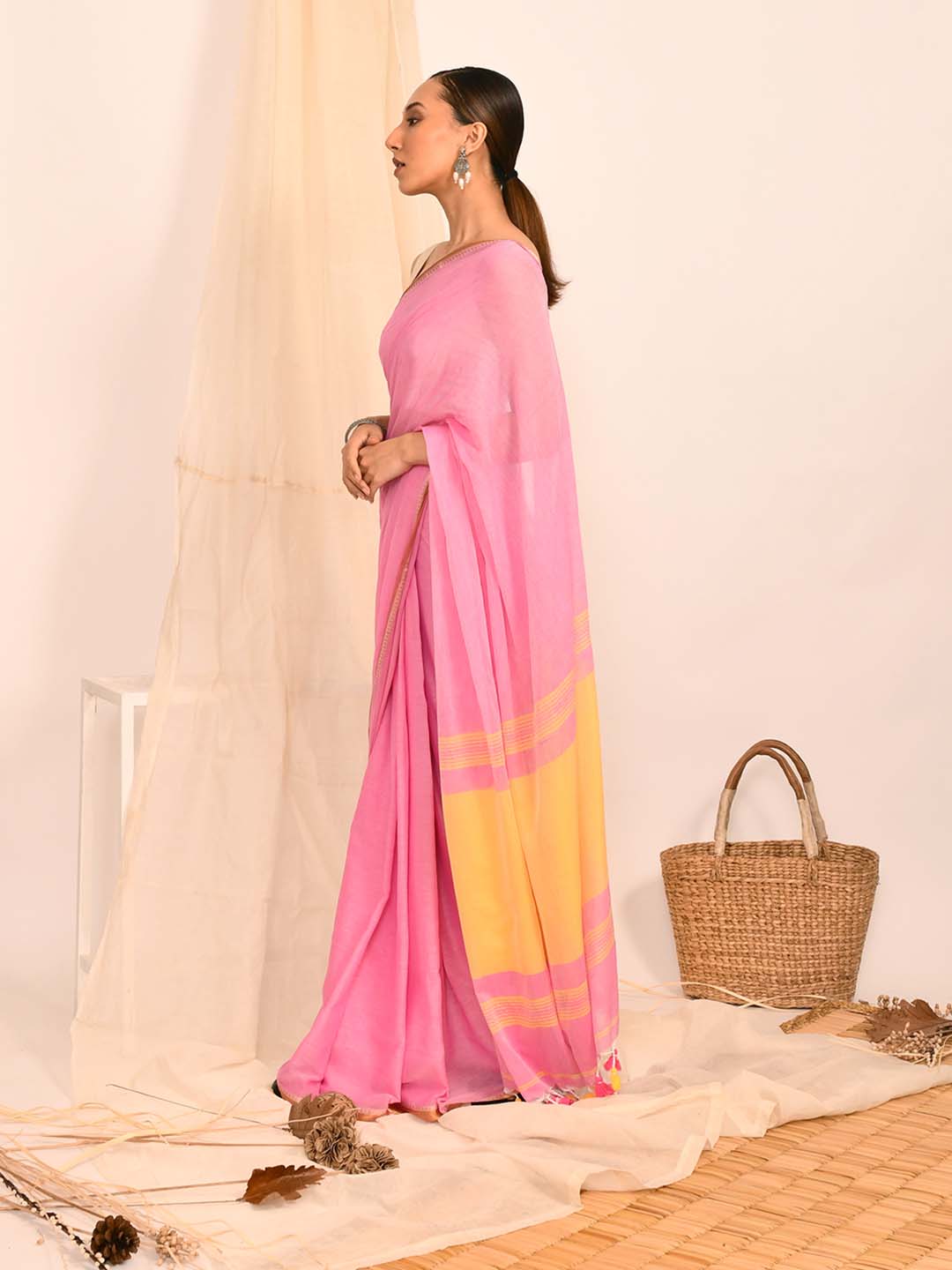 Color Blocked Design Sarees