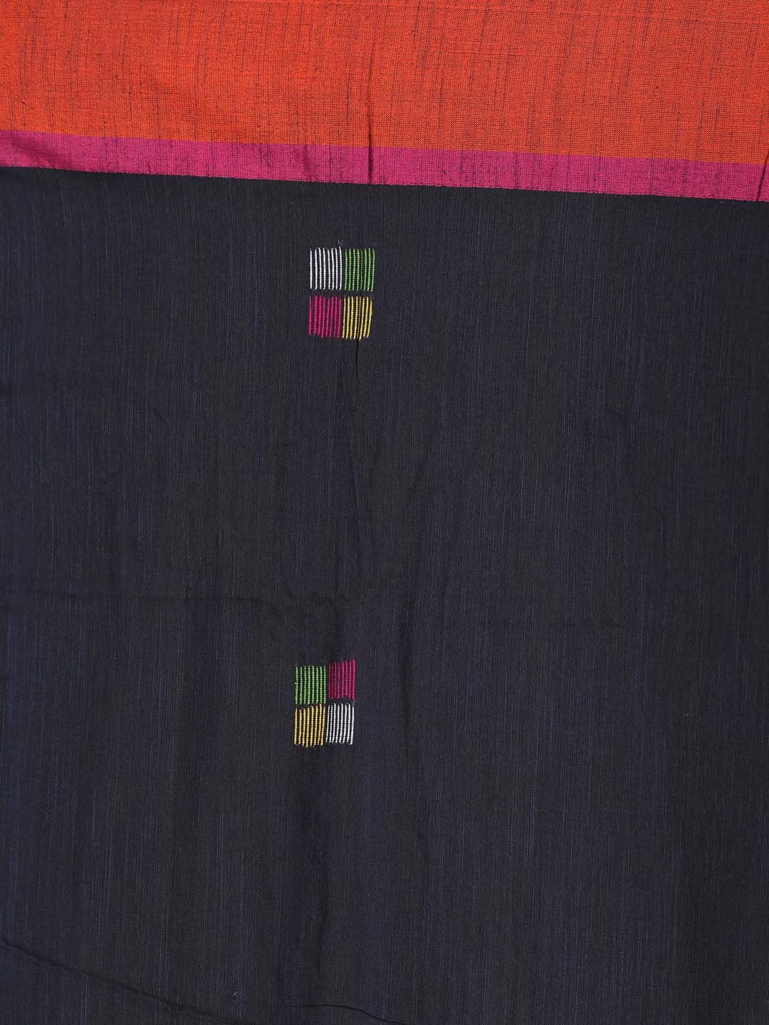 Indethnic Black Bengal Handloom Pure Cotton Saree Work Saree - Saree Detail View