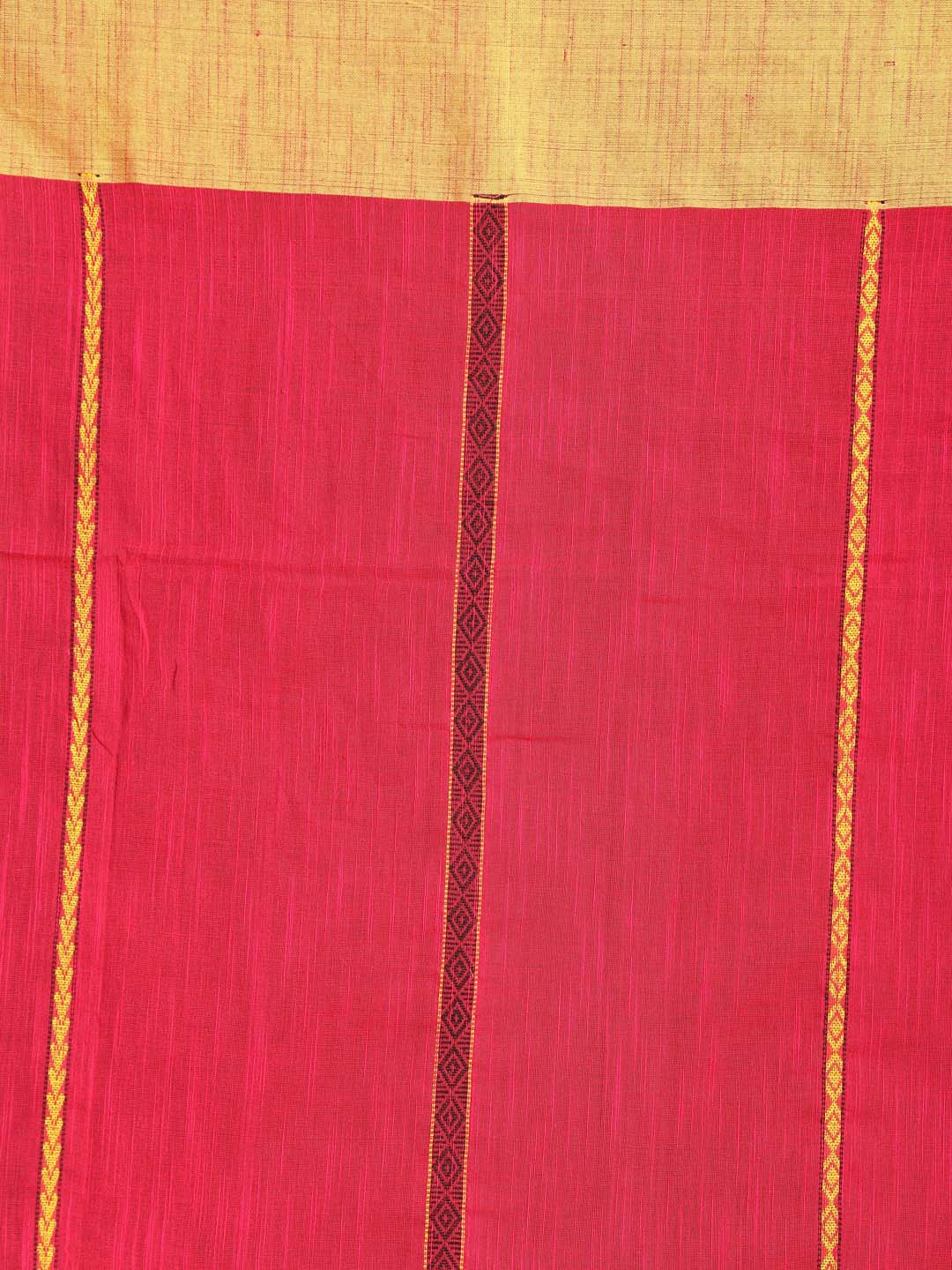 Indethnic Red Bengal Handloom Pure Cotton Saree Daily Saree - Saree Detail View