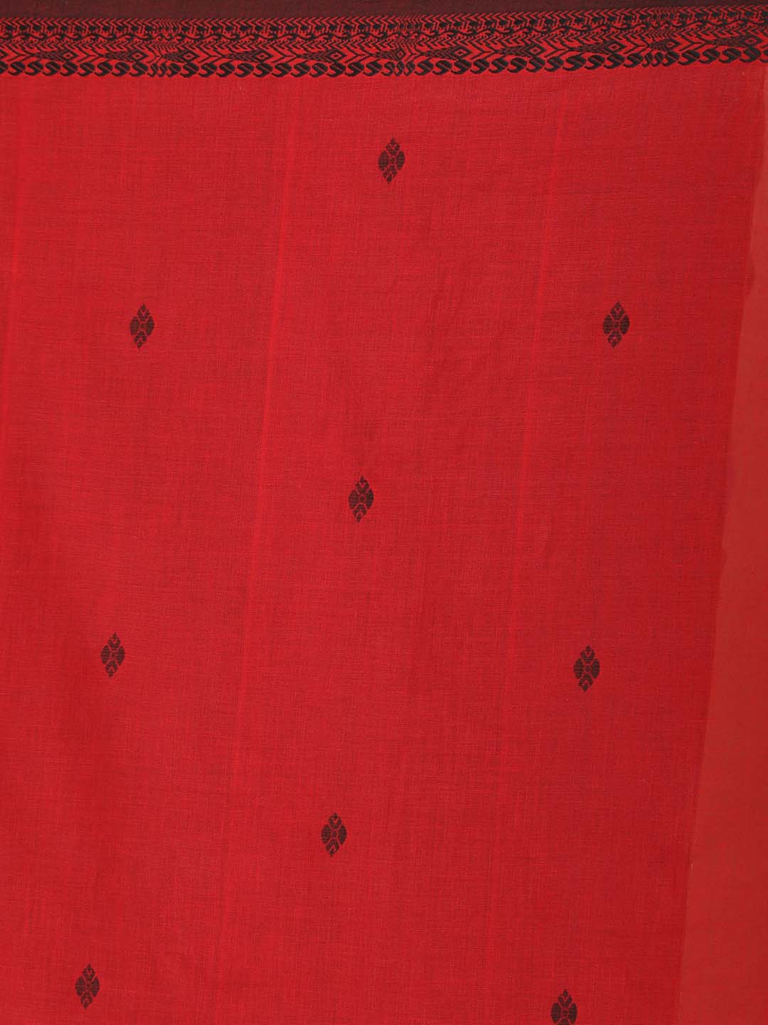 Indethnic Red Bengal Handloom Pure Cotton Saree Work Saree - Saree Detail View